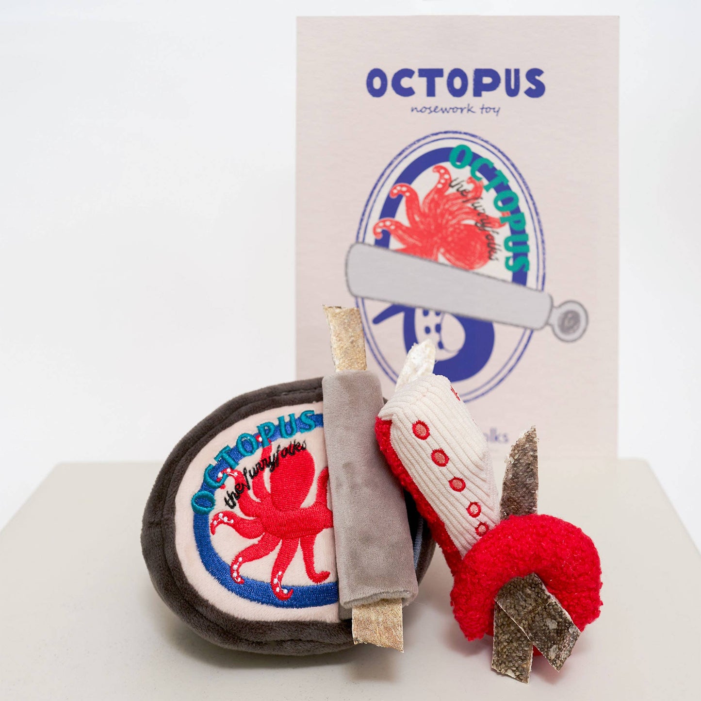 FurryFolks Tinned Octopus Nosework Toy