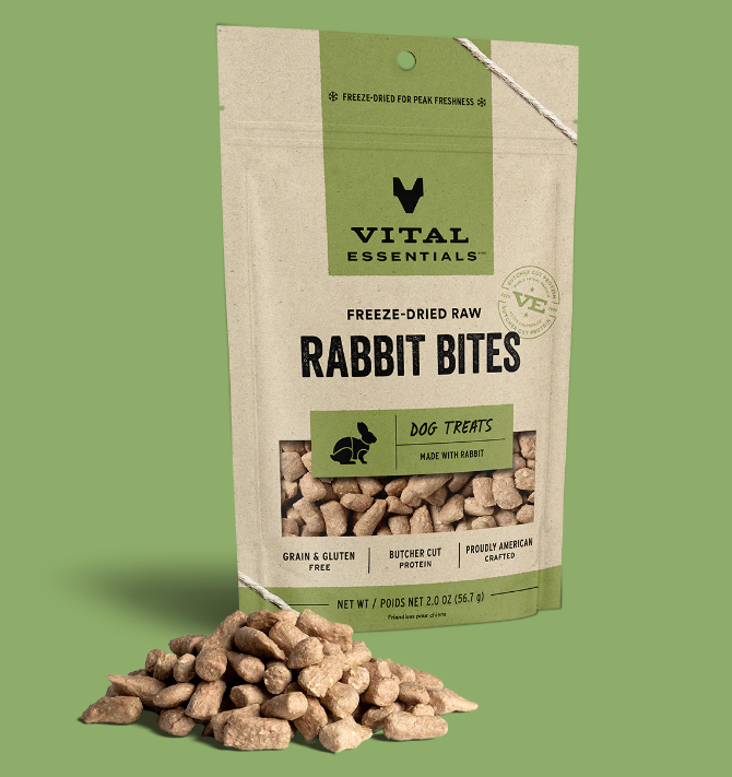 Vital Essentials Freeze-Dried Rabbit Bites for Cats 25.5g