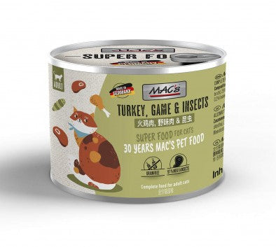 Mac's Special Edition Cat Grain-Free Complete Meal Turkey&Game Meat+Insects 200g