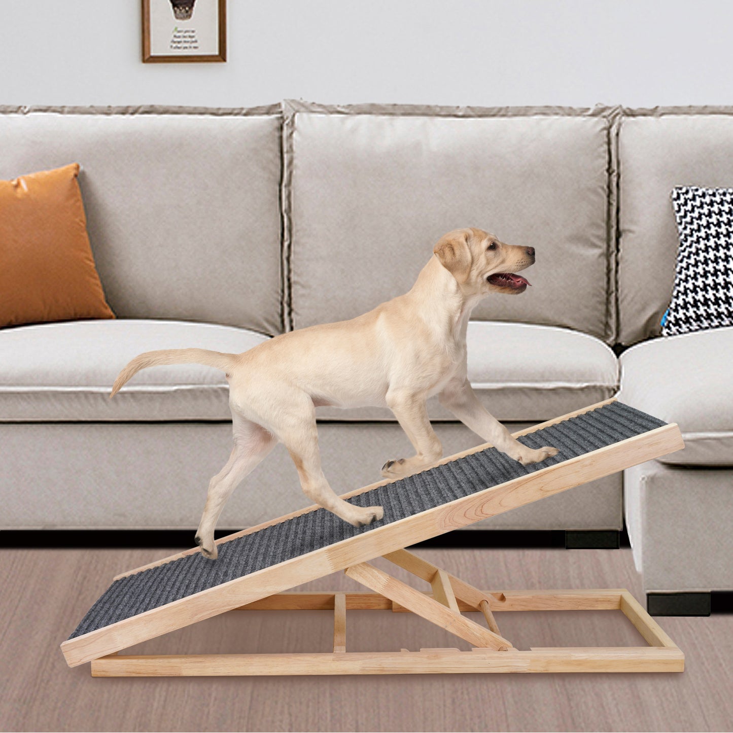 Solid Wood Adjustable Pet Ramp