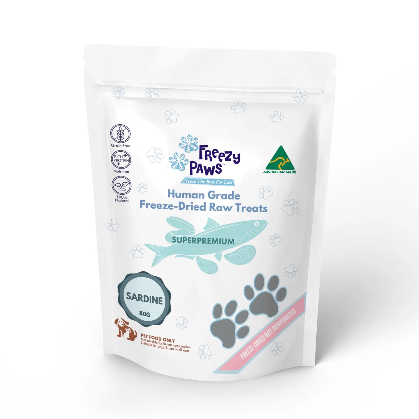 Freezy Paws Freeze Dried Whole Sardine 80g