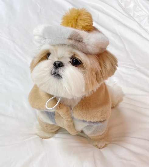 BUBU Fluffy Winter Coat with Beret