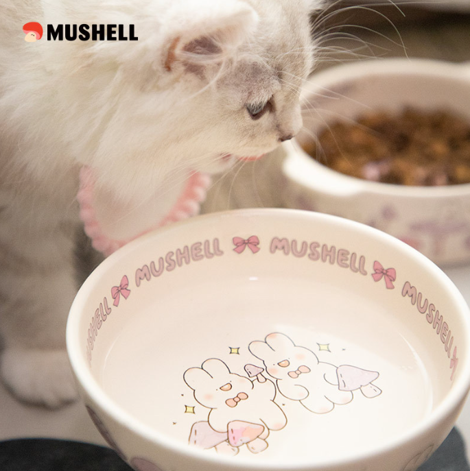 Mushell 高脚陶瓷碗 蘑菇