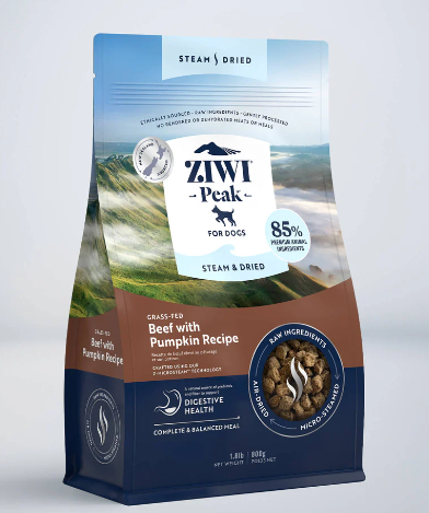 ZIWIPEAK Steam Dried Dog Food Beef with Pumpkin