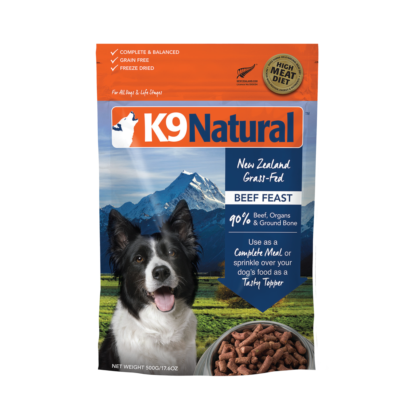 K9 Natural Freeze Dried Dog Food 500g