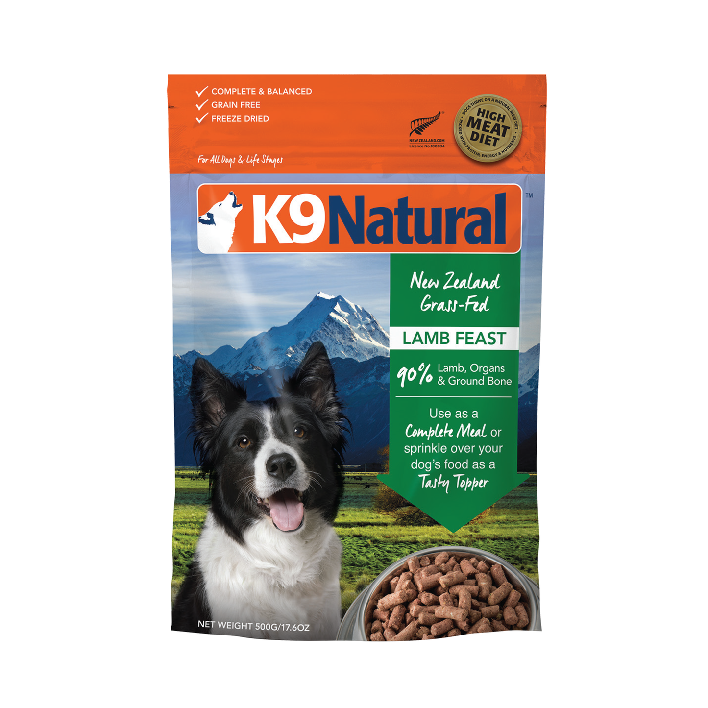 K9 Natural Freeze Dried Dog Food 500g