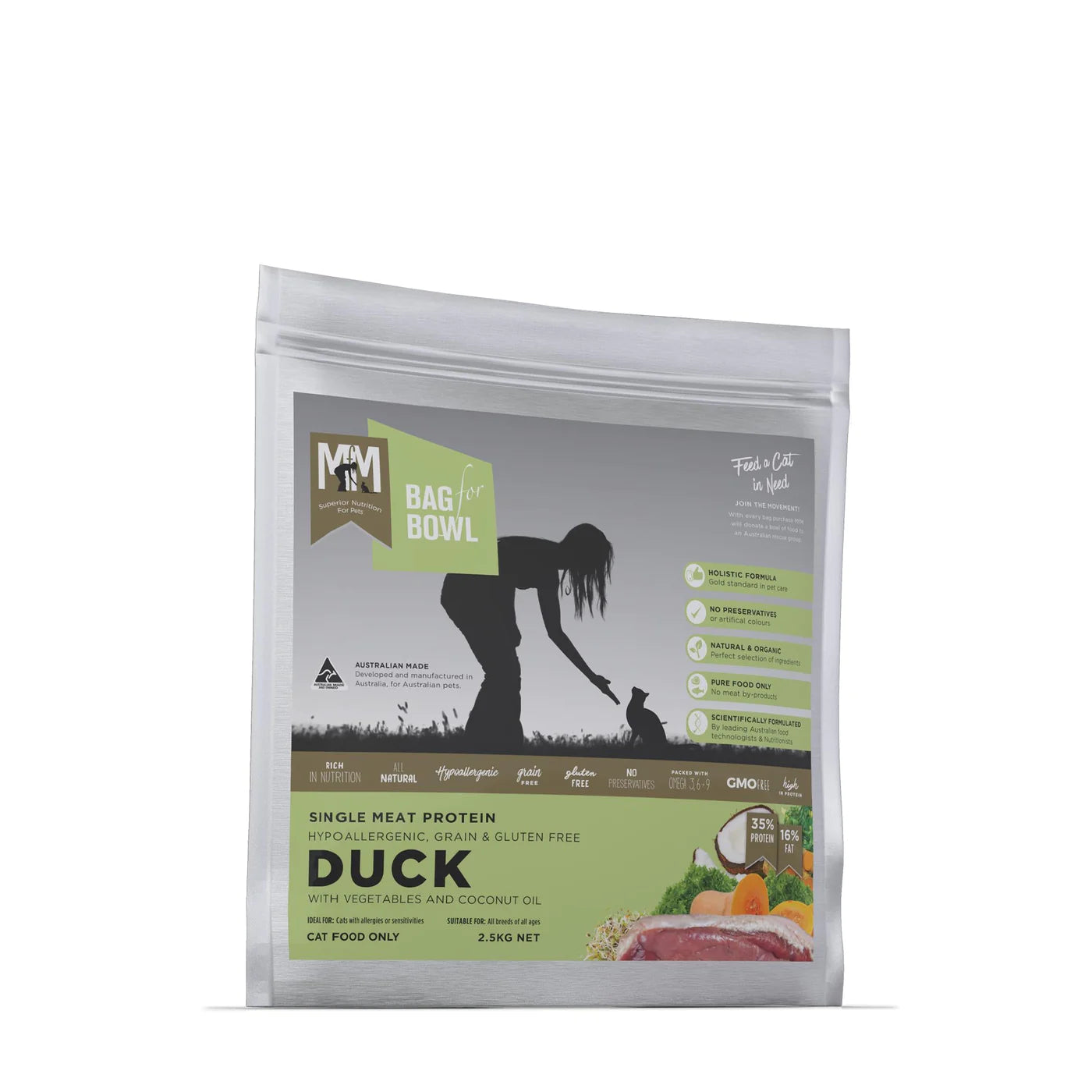 MFM Single Protein Duck Grain&Gluten Free Cat Dry Food 2.5kg