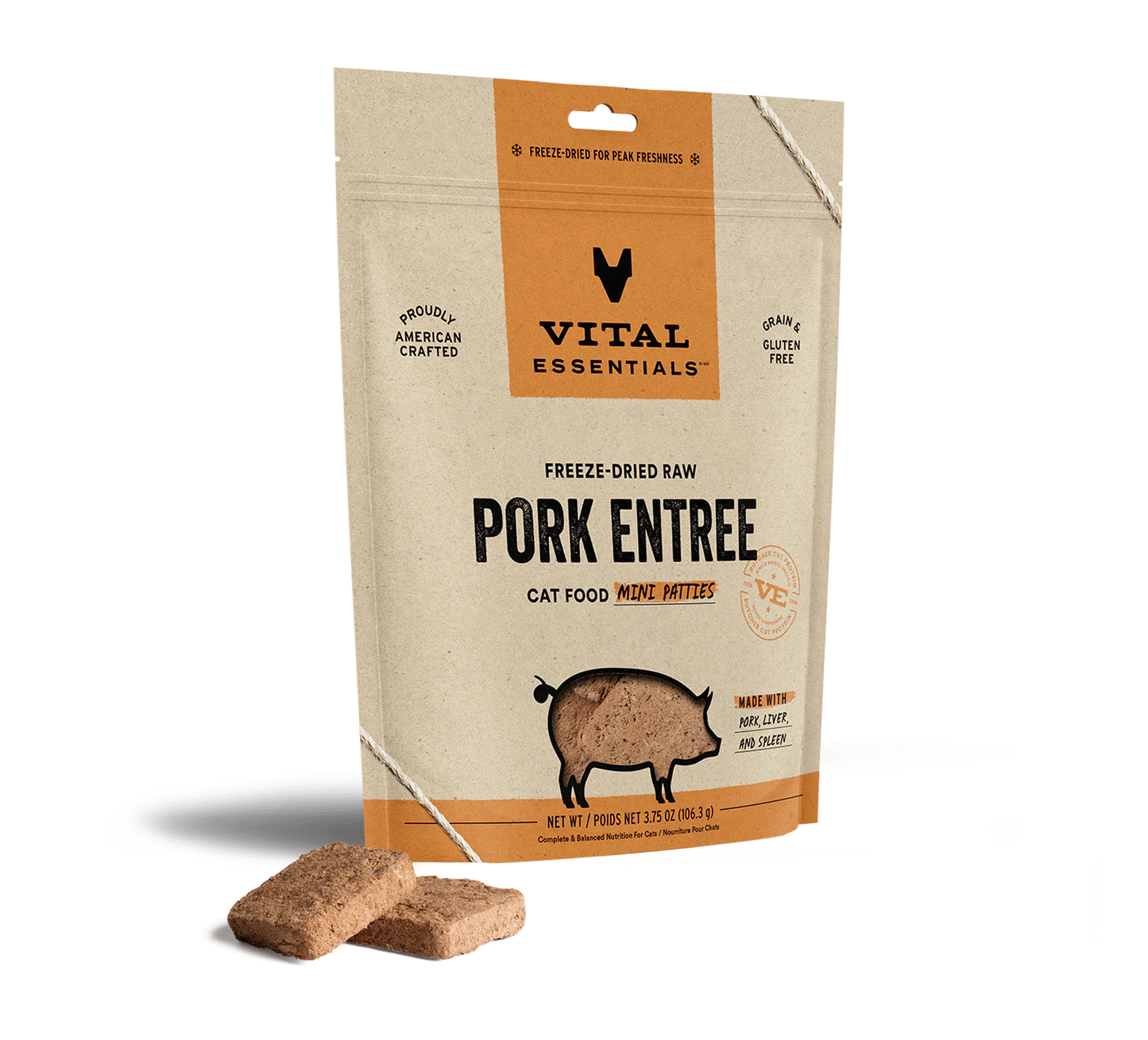 Vital Essentials 冻干猫用全天然主食迷你肉饼 227g