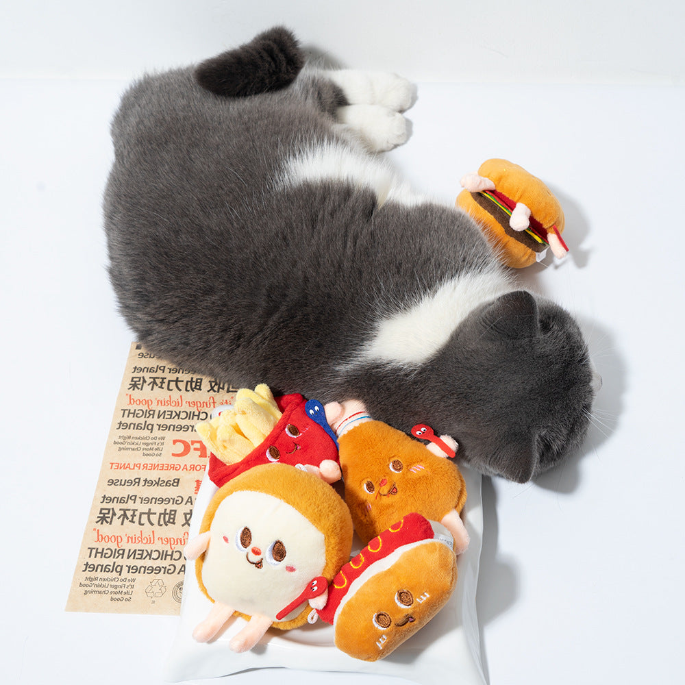 AHWOO&GROO Burger Dinner Catnip Toy for Cats