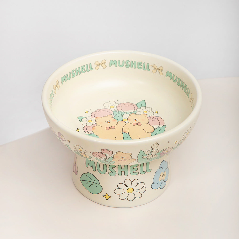 Mushell High Stand Ceramic Bowl Tulip