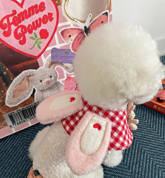 Pinky Bunny Pet Bib