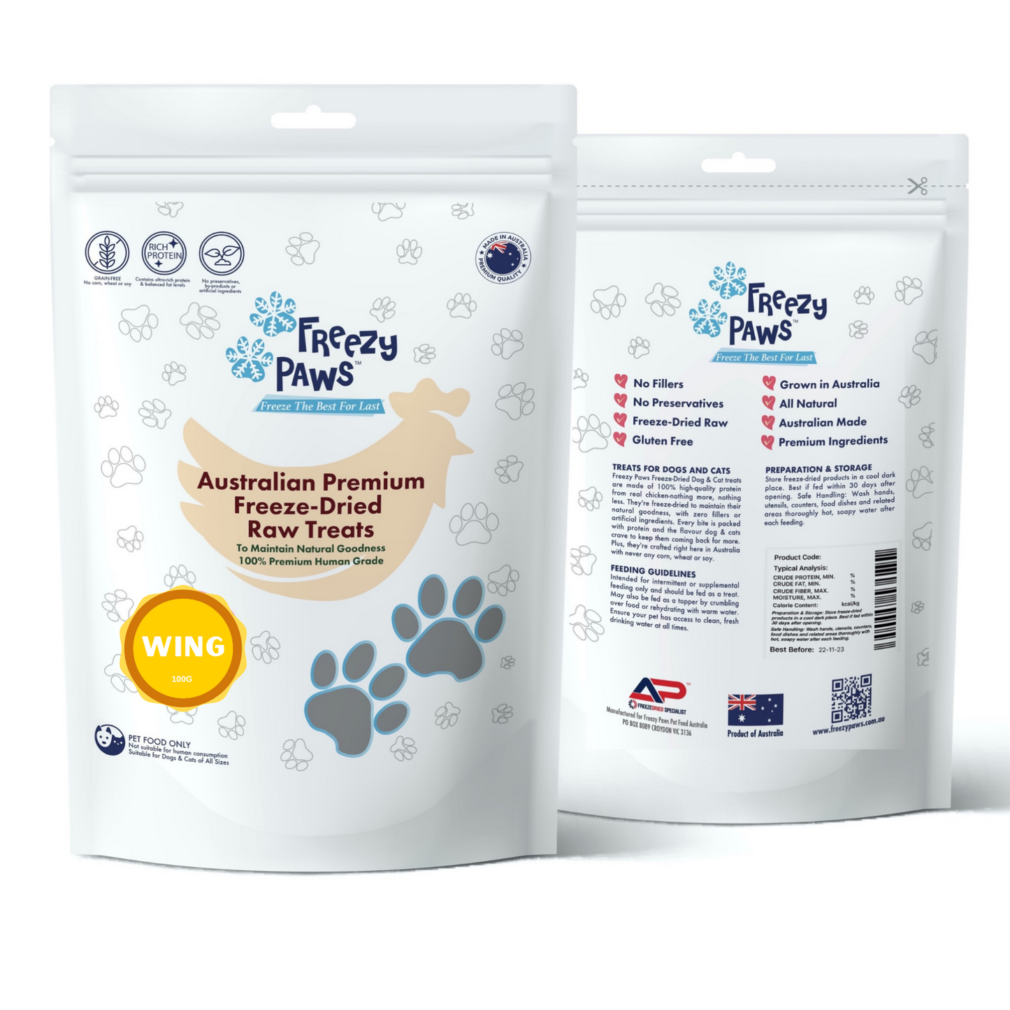 Freezy Paws 冻干鸡翅 100g