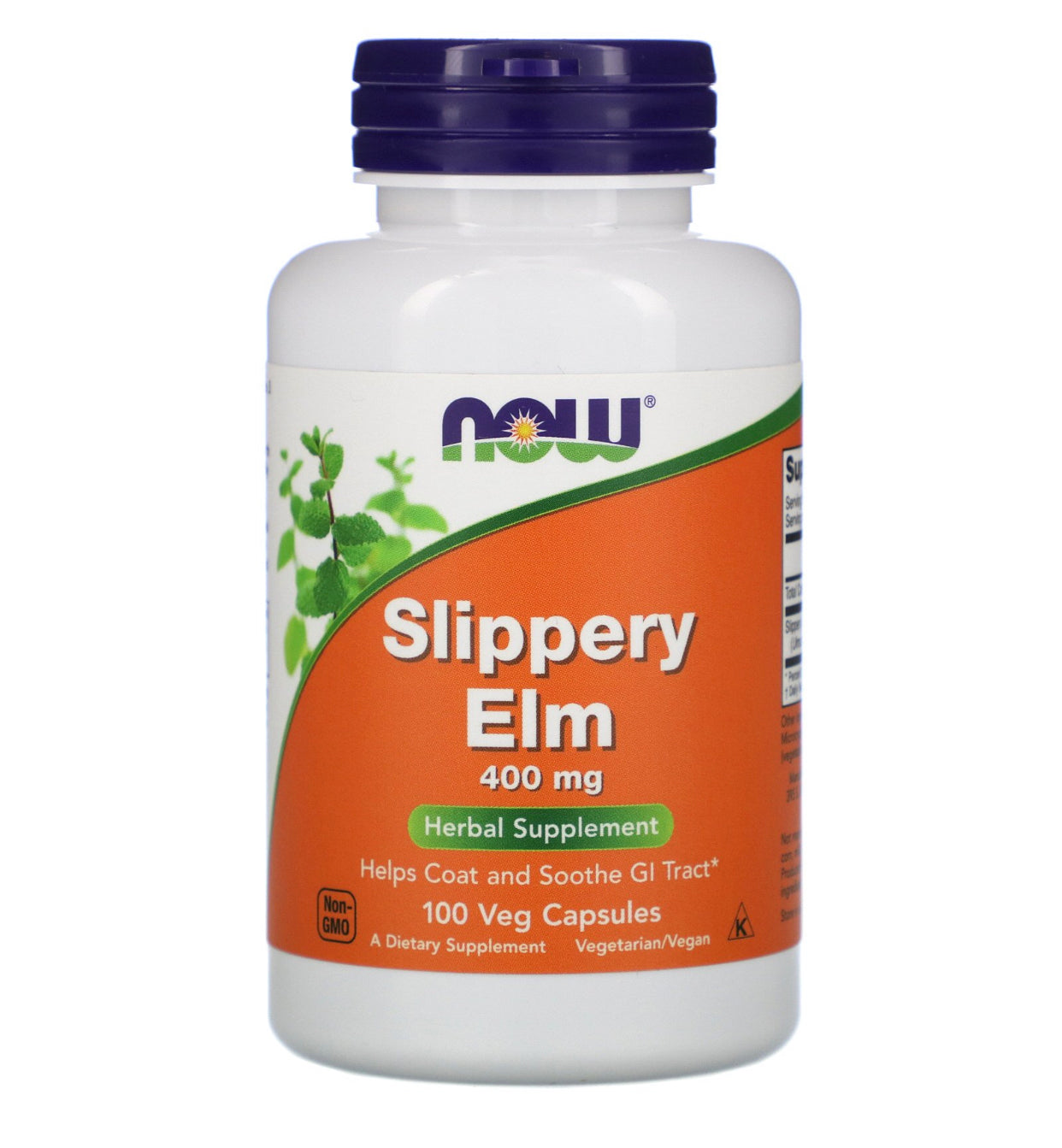 NowFoods Slippery Elm 400mg 100 Capsules