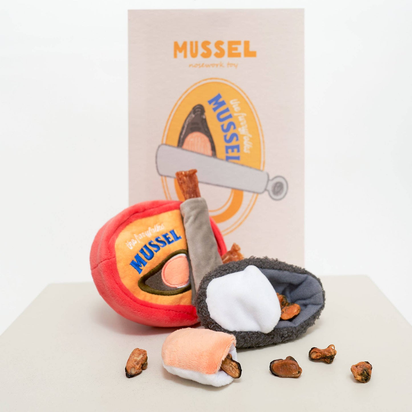 FurryFolks Tinned Mussel Nosework Toy