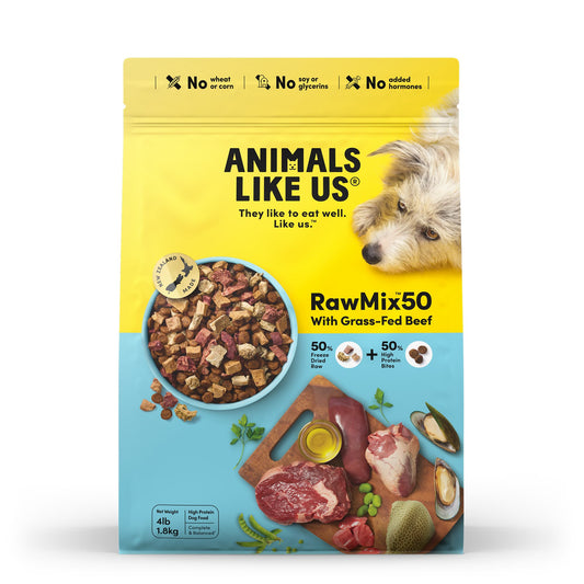 Animal Like Us RawMix50 with Grass-Fed Beef Dog Food