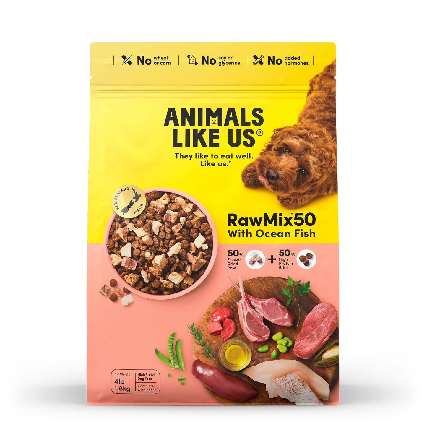 Animal Like Us RawMix50 with Ocean Fish Dog Food