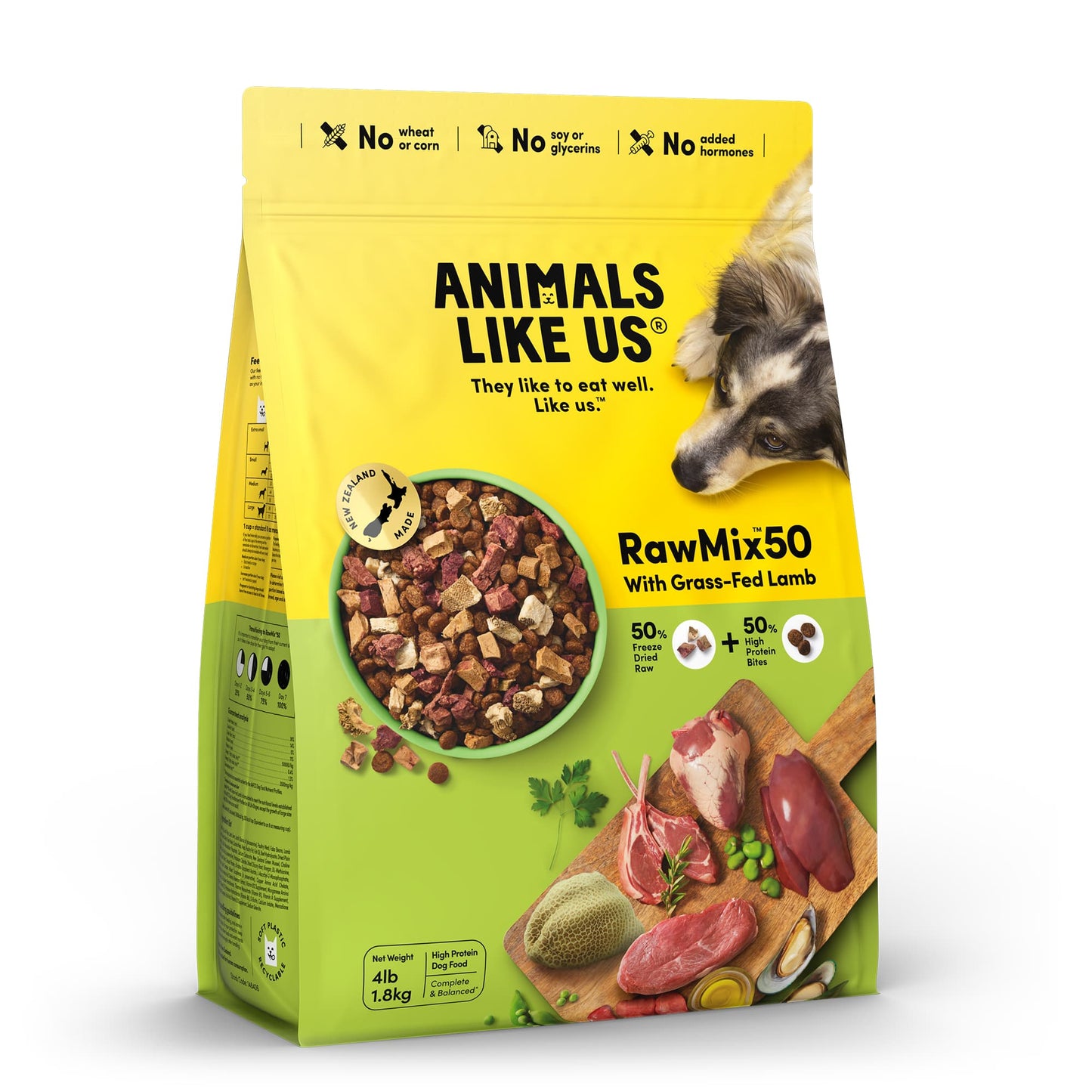 Animal Like Us RawMix50 with Grass-Fed Lamb Dog Food