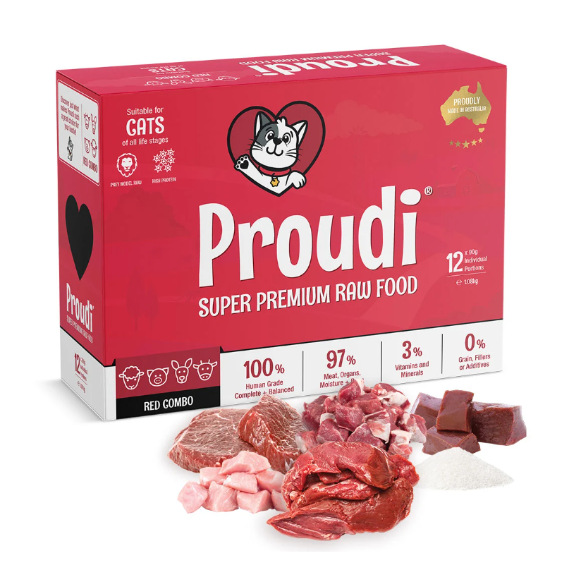 Proudi 优质生猫鼠肉和牛肉 1.08kg